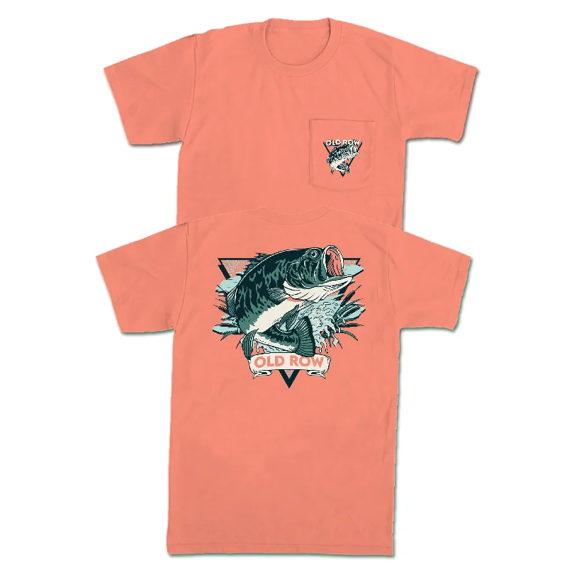 Men's tie - dye t - shirts with a bohemian styleOld Row Outdoors Bass Triangle Pocket Tee Men's tie - dye t - shirts with a bohemian styleOld Row Outdoors Bass Triangle Pocket Tee