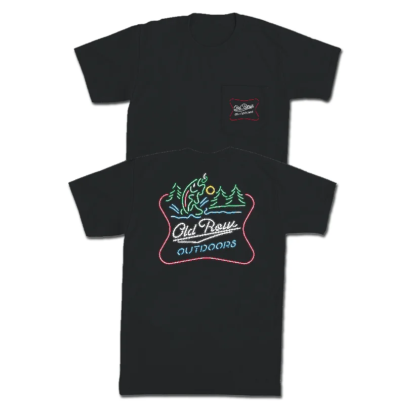 Men's lightweight performance t - shirts for running marathonsOld Row Outdoors Neon Trout Pocket Tee Men's lightweight performance t - shirts for running marathonsOld Row Outdoors Neon Trout Pocket Tee