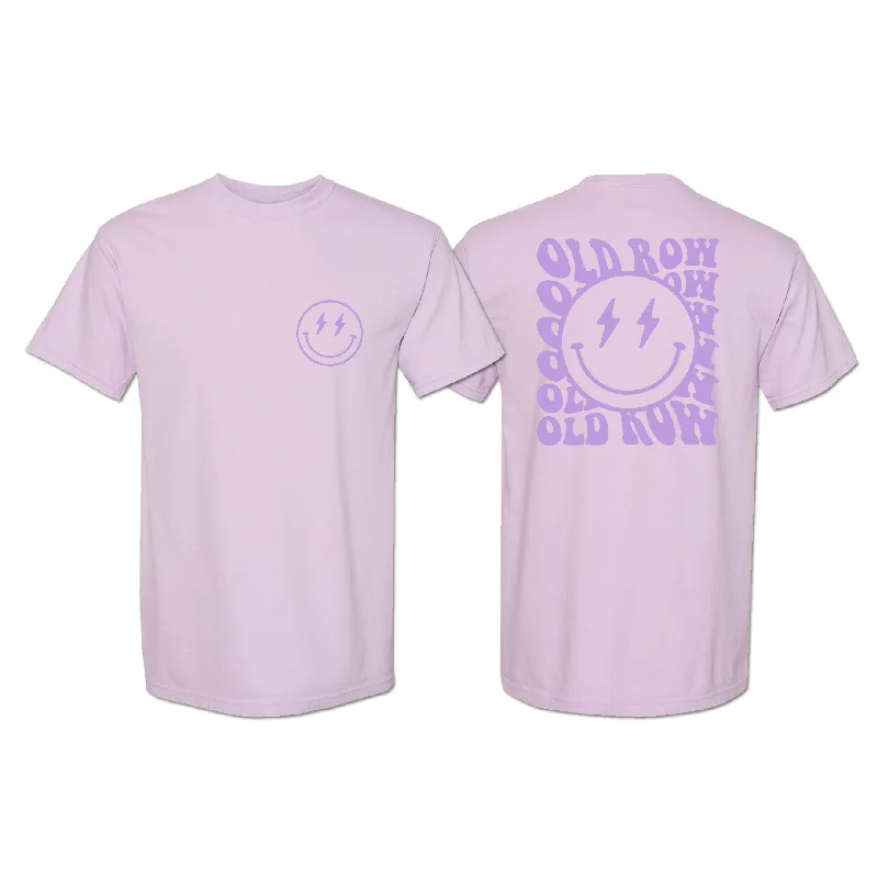 Men's slim - fit graphic t - shirts with vintage rock band printsOld Row Smiley Tee