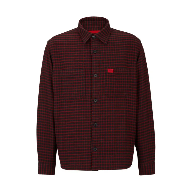 Men's antimicrobial t - shirts for odor - free freshness during travelOversize-fit shirt in checked cotton flannel Men's antimicrobial t - shirts for odor - free freshness during travelOversize-fit shirt in checked cotton flannel