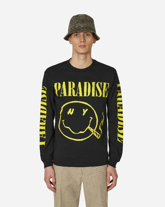 Men's ribbed t - shirts with a textured finish for added styleNirvana In PARADIS3 Longsleeve T-Shirt Black Men's ribbed t - shirts with a textured finish for added styleNirvana In PARADIS3 Longsleeve T-Shirt Black
