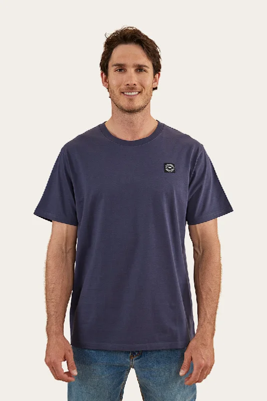Men's smart - casual checkered t - shirts for semi - formal occasionsParklands Mens Loose Fit T-Shirt - Washed Navy Men's smart - casual checkered t - shirts for semi - formal occasionsParklands Mens Loose Fit T-Shirt - Washed Navy