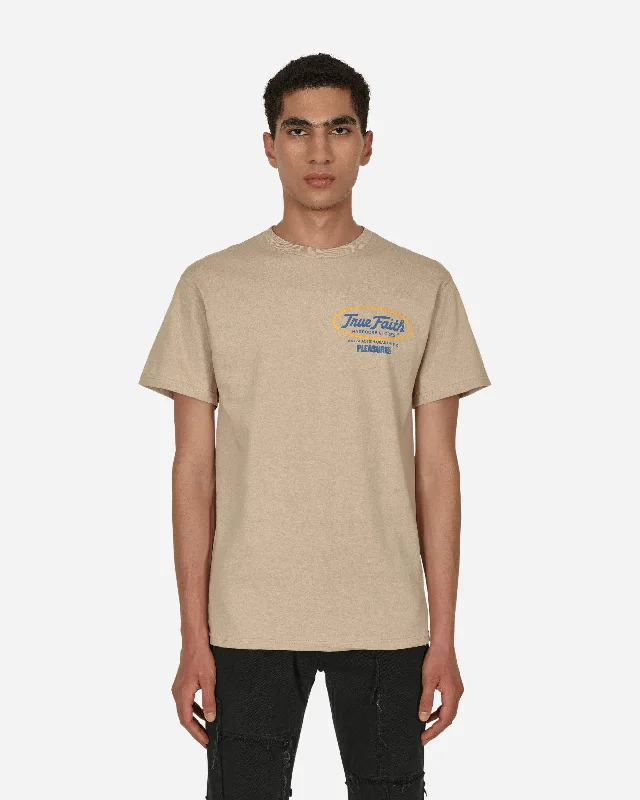 Men's long - sleeve henley t - shirts with button - down placketsFaith T-Shirt Beige Men's long - sleeve henley t - shirts with button - down placketsFaith T-Shirt Beige