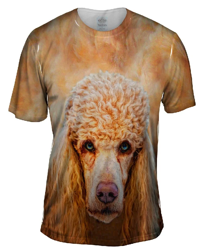 Men's thermal t - shirts with a high - neck design for cold weatherPoodle Face