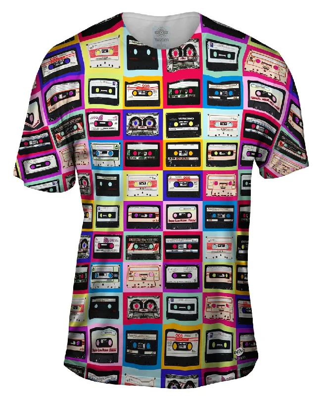 Men's polo t - shirts with a contrast collar for a preppy lookPopping Mix Tapes