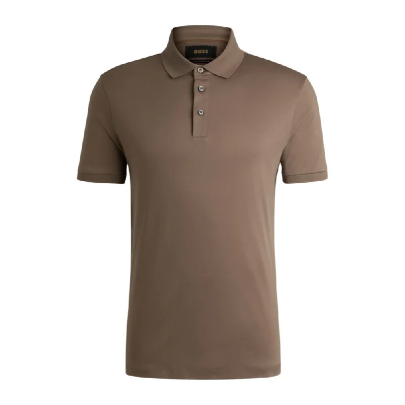 Men's mock - neck t - shirts with a modern and sleek styleRegular-fit polo shirt in mercerized Italian cotton Men's mock - neck t - shirts with a modern and sleek styleRegular-fit polo shirt in mercerized Italian cotton