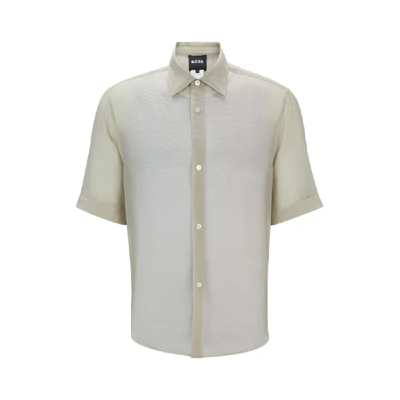 Men's eco - friendly recycled t - shirts for sustainable fashion choicesRegular-fit shirt in soft organza with Kent collar Men's eco - friendly recycled t - shirts for sustainable fashion choicesRegular-fit shirt in soft organza with Kent collar