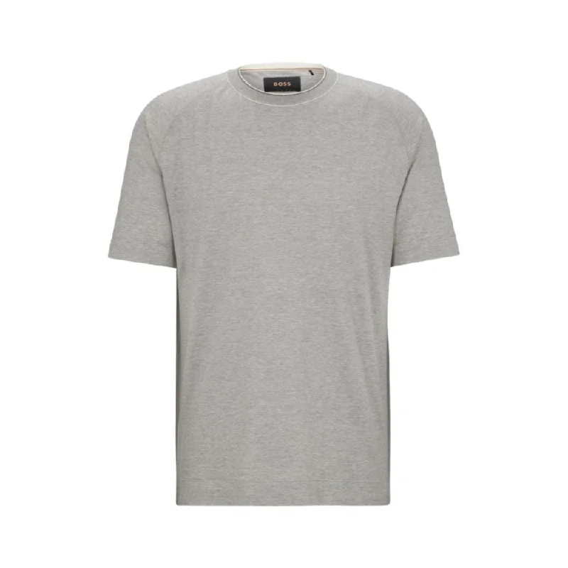 Men's ribbed t - shirts with a textured finish for added styleRegular-fit T-shirt in cotton and silk Men's ribbed t - shirts with a textured finish for added styleRegular-fit T-shirt in cotton and silk