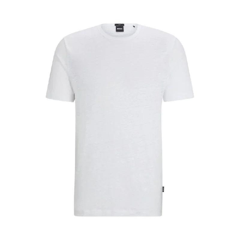 Men's printed Hawaiian t - shirts for tropical vacationsRegular-fit T-shirt in linen Men's printed Hawaiian t - shirts for tropical vacationsRegular-fit T-shirt in linen