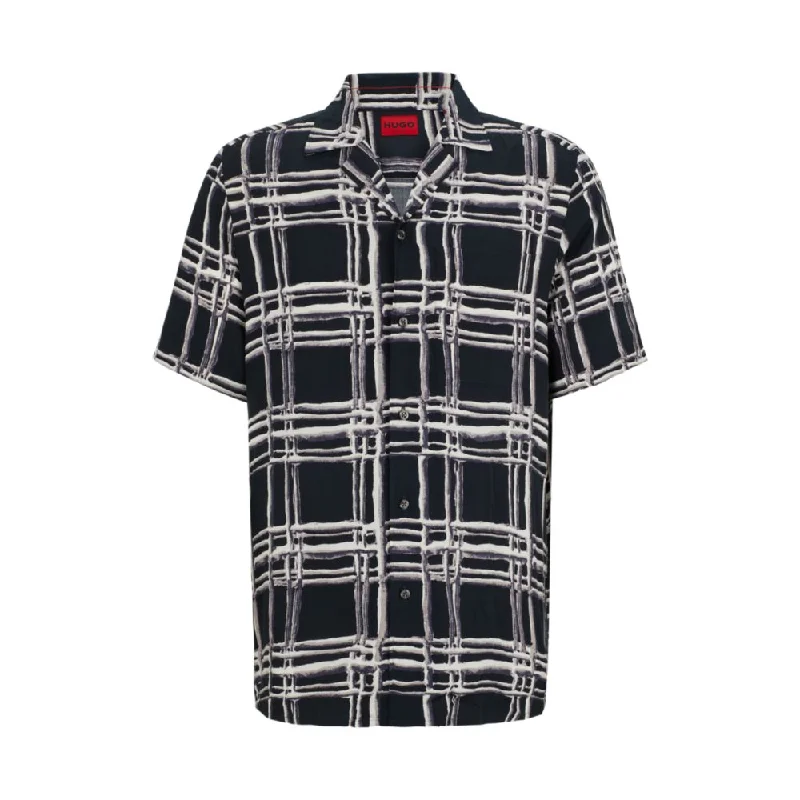 Men's distressed denim - look t - shirts with a rugged appealRelaxed-fit shirt in abstract-print canvas Men's distressed denim - look t - shirts with a rugged appealRelaxed-fit shirt in abstract-print canvas