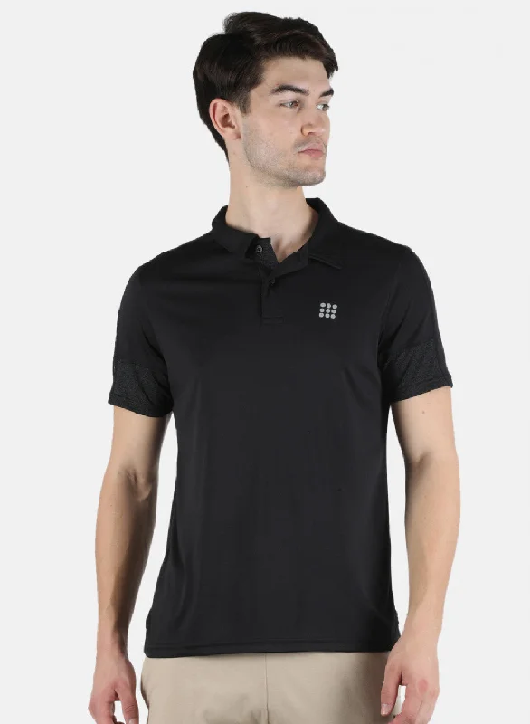 Men's slim - fit graphic t - shirts with vintage rock band printsMen Black Self Design Collar T-Shirt Men's slim - fit graphic t - shirts with vintage rock band printsMen Black Self Design Collar T-Shirt