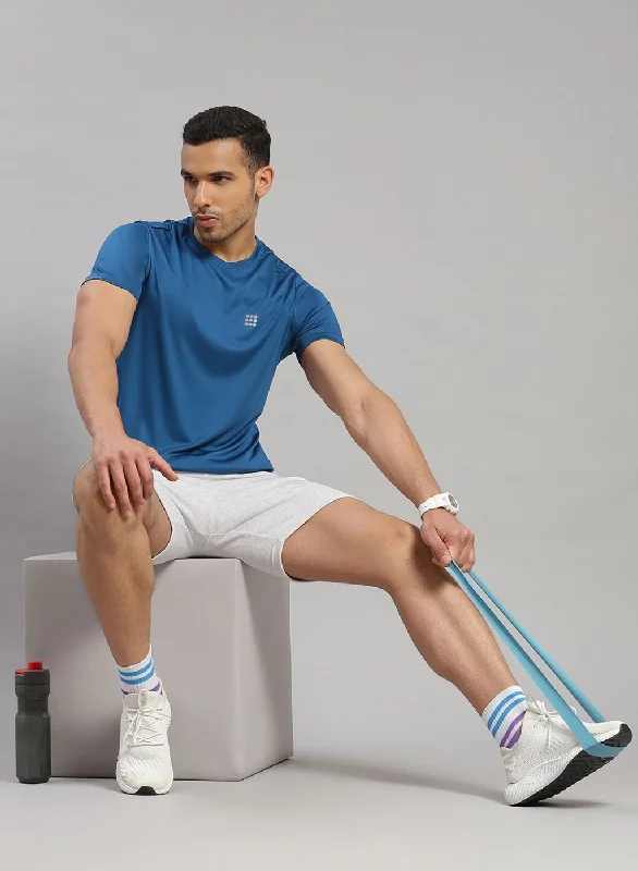 Men's organic cotton crew - neck t - shirts for everyday comfortMen Teal Blue Solid T-Shirt Men's organic cotton crew - neck t - shirts for everyday comfortMen Teal Blue Solid T-Shirt