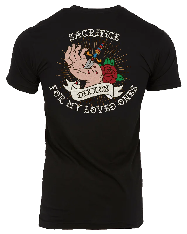 Men's long - sleeve henley t - shirts with button - down placketsSacrifice T-Shirt - Black Men's long - sleeve henley t - shirts with button - down placketsSacrifice T-Shirt - Black