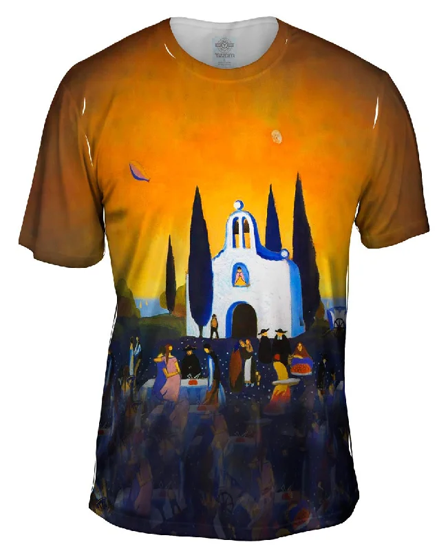 Men's distressed denim - look t - shirts with a rugged appealSalvador Dali - "Romeria Pilgrimage" (1921) Men's distressed denim - look t - shirts with a rugged appealSalvador Dali - "Romeria Pilgrimage" (1921)
