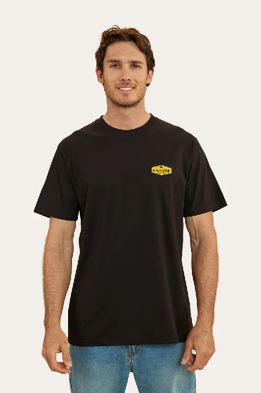 Men's tie - dye t - shirts with a bohemian styleScotty Mens Stock Fit T-Shirt - Black Men's tie - dye t - shirts with a bohemian styleScotty Mens Stock Fit T-Shirt - Black