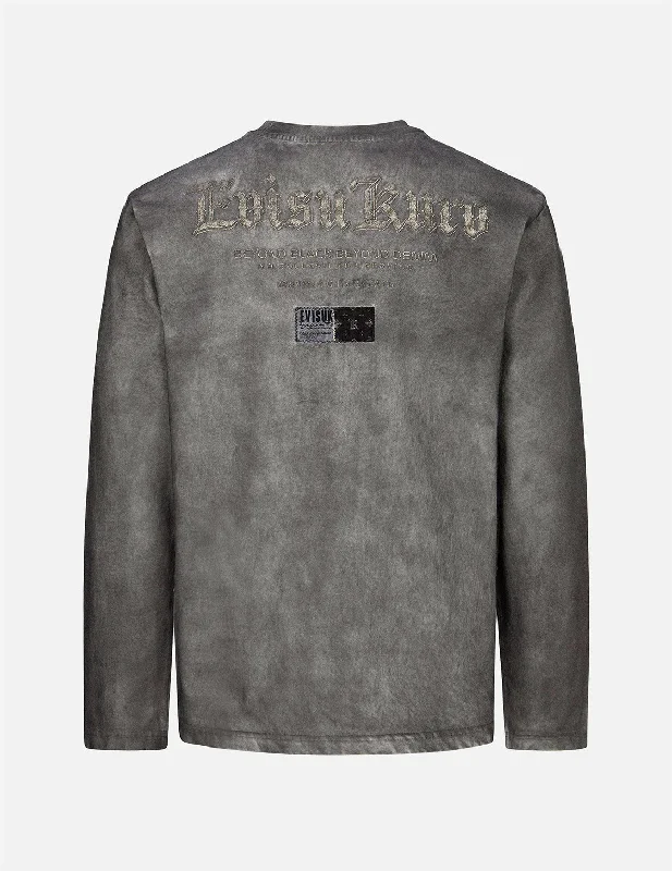 Men's eco - friendly recycled t - shirts for sustainable fashion choicesSeagull and Logo Embroidery Spray Dyed Relaxed Fit T-shirt Men's eco - friendly recycled t - shirts for sustainable fashion choicesSeagull and Logo Embroidery Spray Dyed Relaxed Fit T-shirt