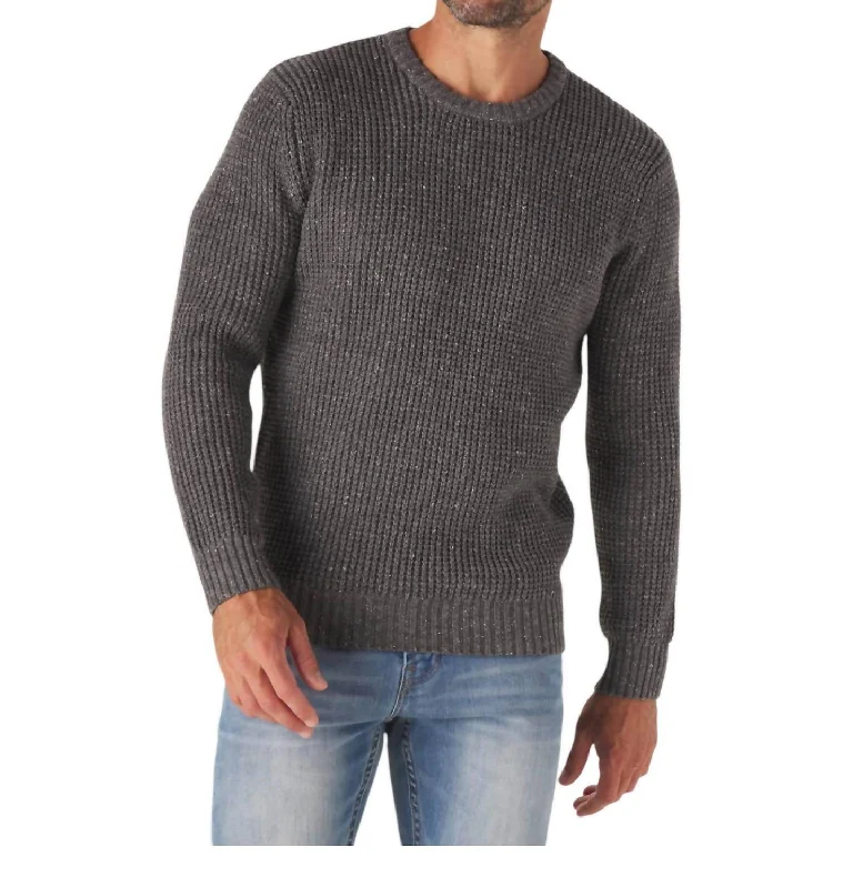 Men's button - front t - shirts with a unique artistic printSeawool Nep Crewneck Top In Grey Men's button - front t - shirts with a unique artistic printSeawool Nep Crewneck Top In Grey