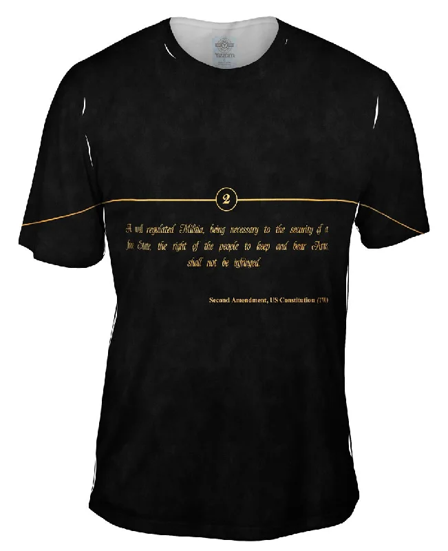 Men's thermal t - shirts with a high - neck design for cold weatherSecond Amendment Us Constitution Men's thermal t - shirts with a high - neck design for cold weatherSecond Amendment Us Constitution