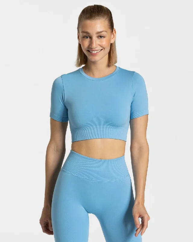 Men's UV - protection t - shirts for outdoor activities in the sunSensation Crop Top "Babyblau" Men's UV - protection t - shirts for outdoor activities in the sunSensation Crop Top "Babyblau"