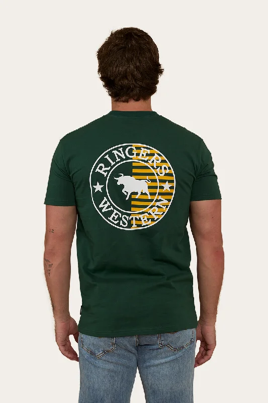 Men's thermal t - shirts with a high - neck design for cold weatherSignature Bull Flag Mens Stock Fit T-Shirt - Pine Men's thermal t - shirts with a high - neck design for cold weatherSignature Bull Flag Mens Stock Fit T-Shirt - Pine