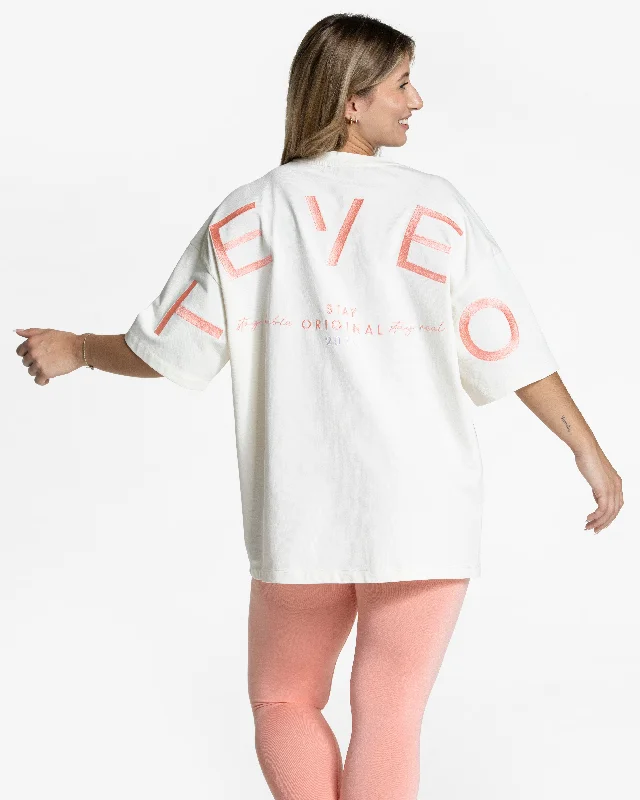 Men's tie - dye t - shirts with a bohemian styleSignature Oversized T-Shirt "Peach"