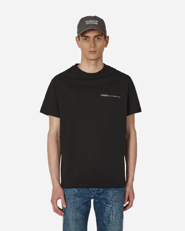 Men's printed Hawaiian t - shirts for tropical vacationsSlam Jam Basic T-Shirt Black Men's printed Hawaiian t - shirts for tropical vacationsSlam Jam Basic T-Shirt Black