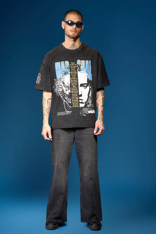 Men's thermal t - shirts with a high - neck design for cold weatherSlim Shady Oversized T-shirt Men's thermal t - shirts with a high - neck design for cold weatherSlim Shady Oversized T-shirt
