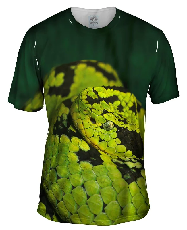 Men's ribbed t - shirts with a textured finish for added styleSnake 001