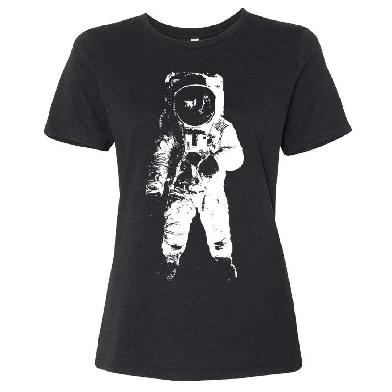 Men's distressed denim - look t - shirts with a rugged appealSpace Astronaut Man on The Moon Women's Relaxed Jersey Tee Men's distressed denim - look t - shirts with a rugged appealSpace Astronaut Man on The Moon Women's Relaxed Jersey Tee