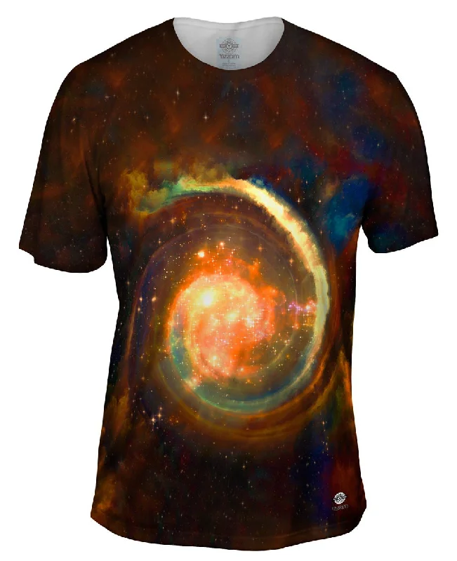 Men's tie - dye t - shirts with a bohemian styleSpace Galaxy Virtual Ring Nebula