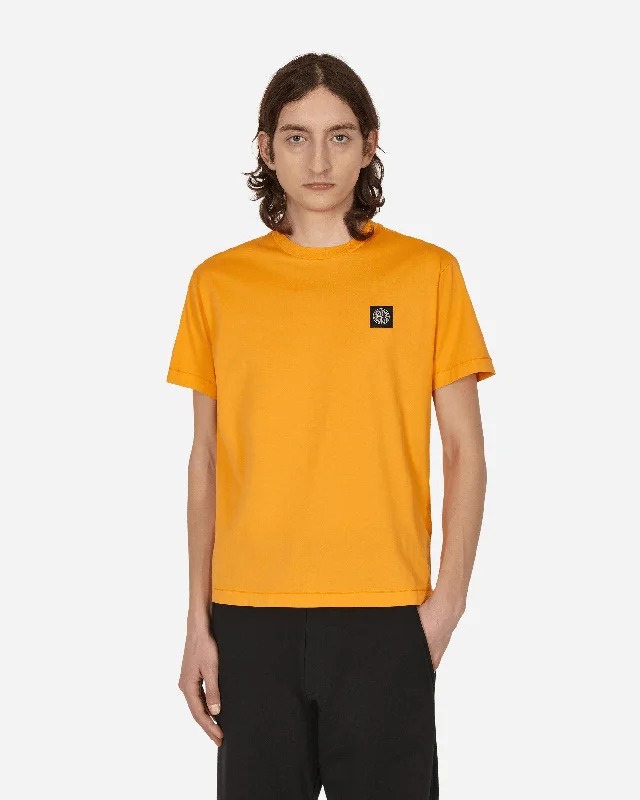 Men's smart - casual checkered t - shirts for semi - formal occasionsGarment Dyed Logo T-Shirt Orange Men's smart - casual checkered t - shirts for semi - formal occasionsGarment Dyed Logo T-Shirt Orange