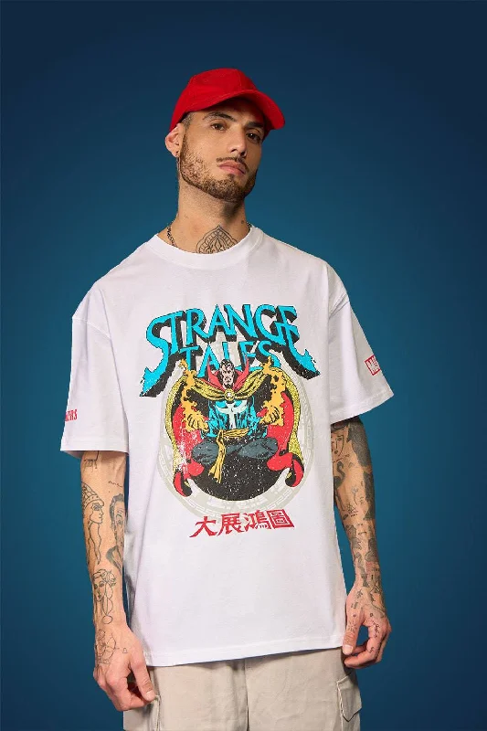 Men's mock - neck t - shirts with a modern and sleek styleStrange Tales Oversized T-shirt Men's mock - neck t - shirts with a modern and sleek styleStrange Tales Oversized T-shirt