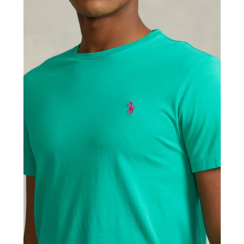 Men's printed Hawaiian t - shirts for tropical vacationsPolo Ralph Lauren - Custom Fit Jersey Crewneck T-Shirt - Green Men's printed Hawaiian t - shirts for tropical vacationsPolo Ralph Lauren - Custom Fit Jersey Crewneck T-Shirt - Green