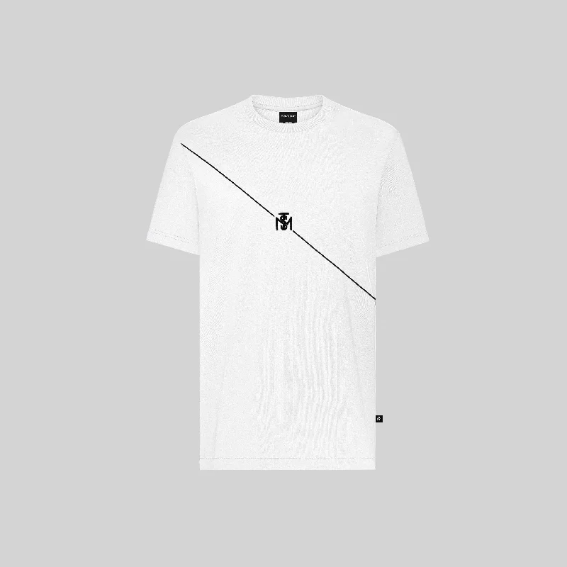 Men's short - sleeve linen t - shirts for summer beach outingsTAILOR T-SHIRT WHITE