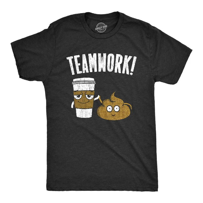 Men's distressed denim - look t - shirts with a rugged appealTeamwork Men's T Shirt