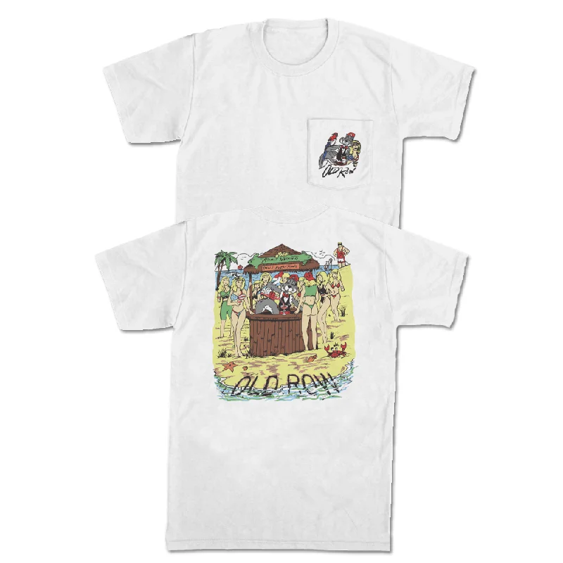 Men's distressed denim - look t - shirts with a rugged appealThe Beach Bar Pocket Tee Men's distressed denim - look t - shirts with a rugged appealThe Beach Bar Pocket Tee