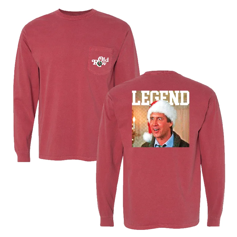 Men's slim - fit graphic t - shirts with vintage rock band printsThe Clark Griswold Long Sleeve Pocket Tee Men's slim - fit graphic t - shirts with vintage rock band printsThe Clark Griswold Long Sleeve Pocket Tee