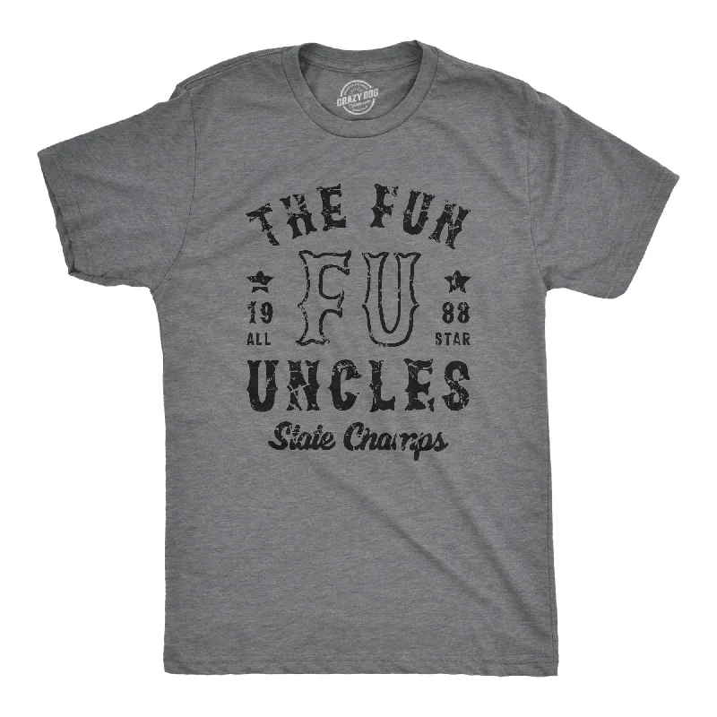 Men's smart - casual checkered t - shirts for semi - formal occasionsThe Fun Uncles State Champs Men's T Shirt Men's smart - casual checkered t - shirts for semi - formal occasionsThe Fun Uncles State Champs Men's T Shirt