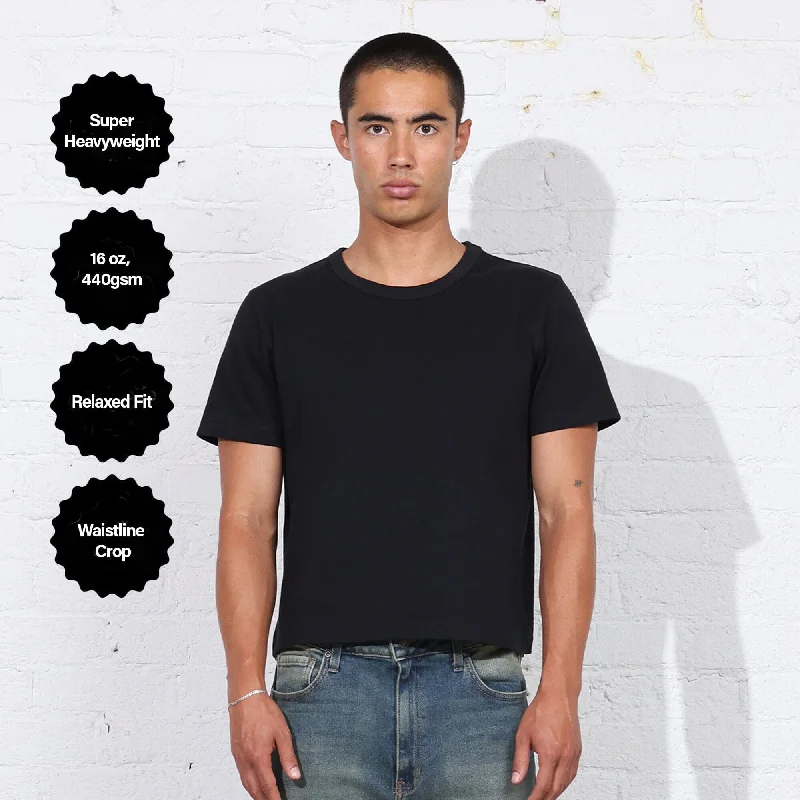 Men's organic cotton crew - neck t - shirts for everyday comfortThe Larchmont Super-Crop Tee | Heavyweight