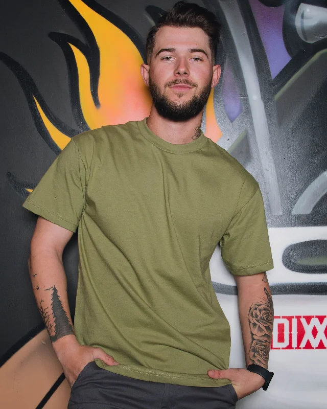 Men's polo t - shirts with a contrast collar for a preppy lookThe Perfect Tee - O.D. Green