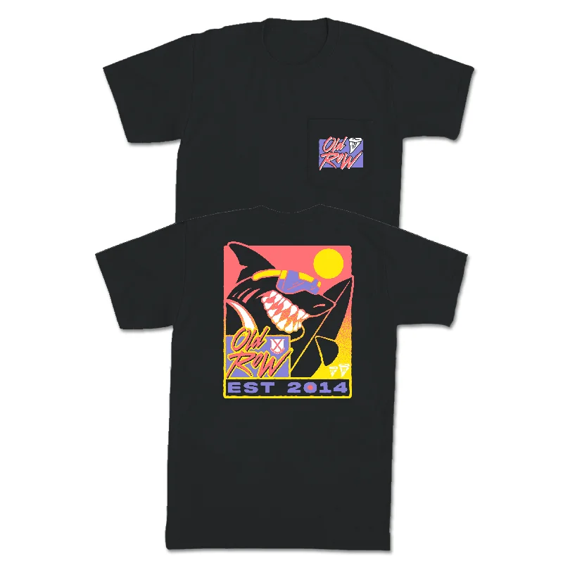 Men's lightweight performance t - shirts for running marathonsThe Shark Surfer Pocket Tee Men's lightweight performance t - shirts for running marathonsThe Shark Surfer Pocket Tee