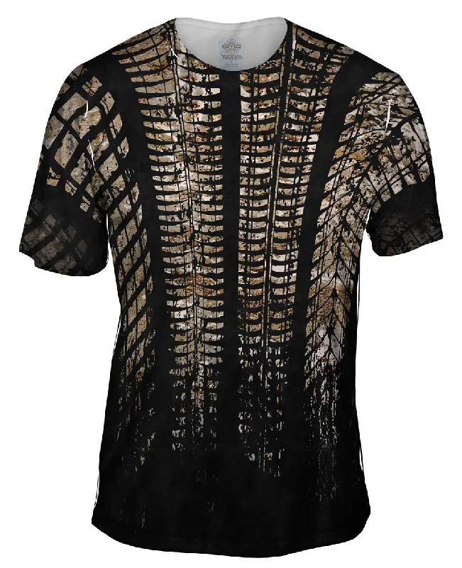 Men's smart - casual checkered t - shirts for semi - formal occasionsTire Marks Dirty
