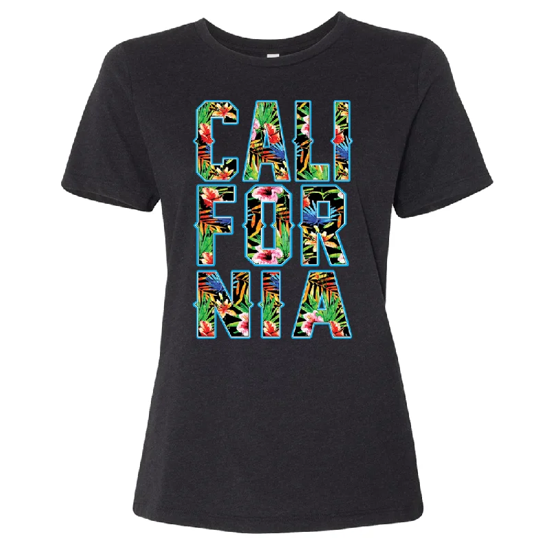 Men's v - neck muscle t - shirts for a body - building aestheticTropical California Floral Women's Relaxed Jersey Tee Men's v - neck muscle t - shirts for a body - building aestheticTropical California Floral Women's Relaxed Jersey Tee