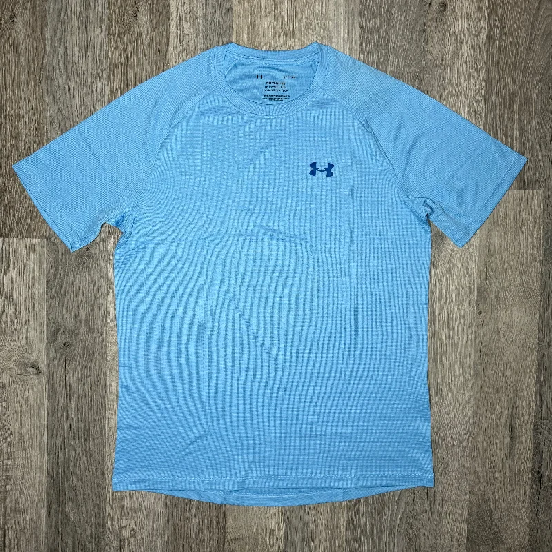 Men's lightweight performance t - shirts for running marathonsUnder Armour Tech Tee Sky Blue Men's lightweight performance t - shirts for running marathonsUnder Armour Tech Tee Sky Blue