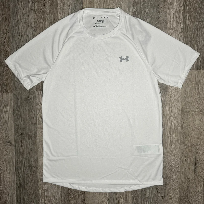 Men's moisture - wicking athletic t - shirts for intense workoutsUnder Armour Tech Tee White