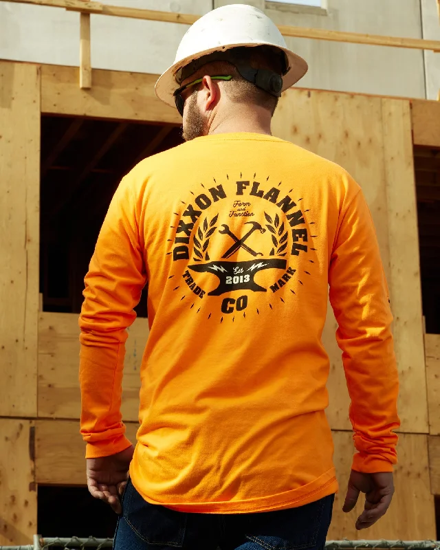 Men's antimicrobial t - shirts for odor - free freshness during travelUnite Hi Vis Long Sleeve T-Shirt - Orange Men's antimicrobial t - shirts for odor - free freshness during travelUnite Hi Vis Long Sleeve T-Shirt - Orange