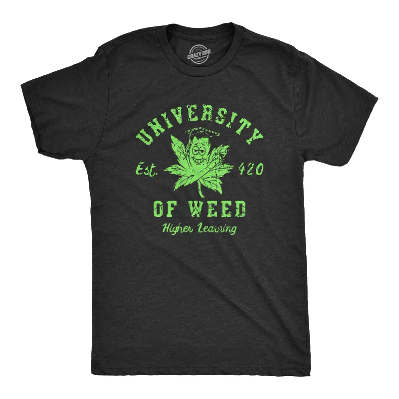 Men's antimicrobial t - shirts for odor - free freshness during travelUniversity Of Weed Men's T Shirt Men's antimicrobial t - shirts for odor - free freshness during travelUniversity Of Weed Men's T Shirt