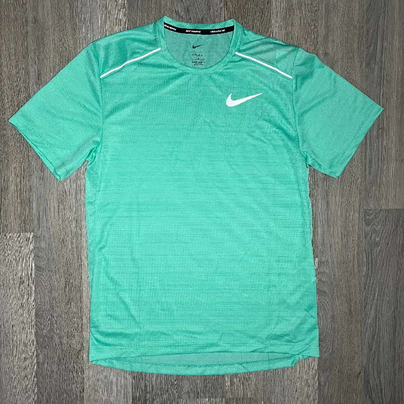 Men's button - front t - shirts with a unique artistic printNike Miler Tee Light Menta Men's button - front t - shirts with a unique artistic printNike Miler Tee Light Menta