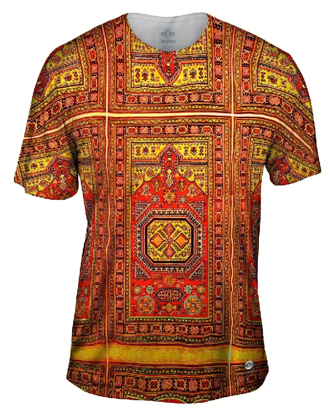 Men's mock - neck t - shirts with a modern and sleek styleUrek Meniashvili - "Fakhrali Rug" (2007) Men's mock - neck t - shirts with a modern and sleek styleUrek Meniashvili - "Fakhrali Rug" (2007)