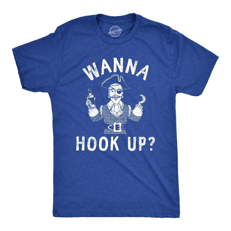 Men's distressed denim - look t - shirts with a rugged appealWanna Hook Up Men's T Shirt Men's distressed denim - look t - shirts with a rugged appealWanna Hook Up Men's T Shirt